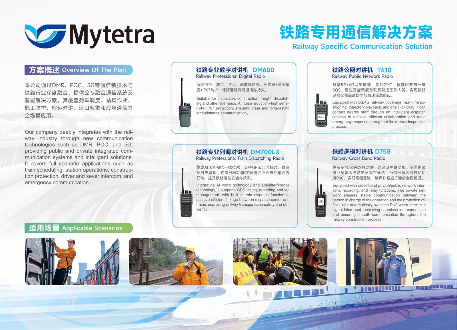Railway Communication Solutions for Inspection, Dispatch and Emergency Response
